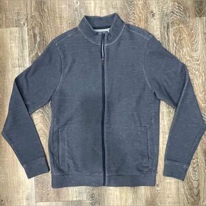 Cole Haan Men's Blue Full Zip Track Jacket/Coat, Size Medium.